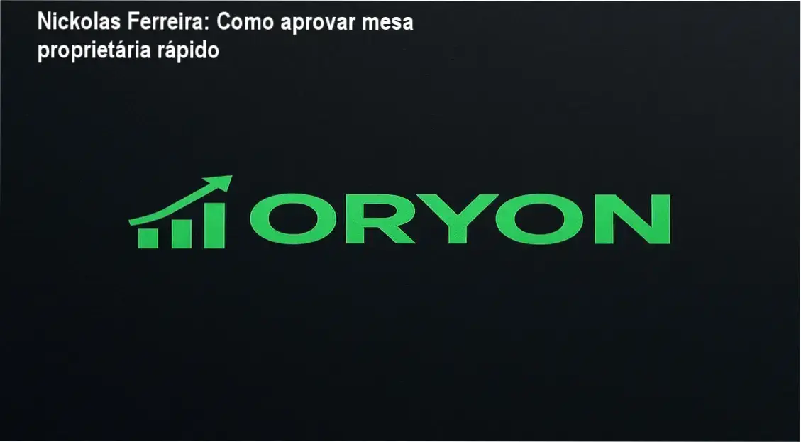 Nickolas Ferreira apresentando o treinamento ORYON de mesas proprietárias