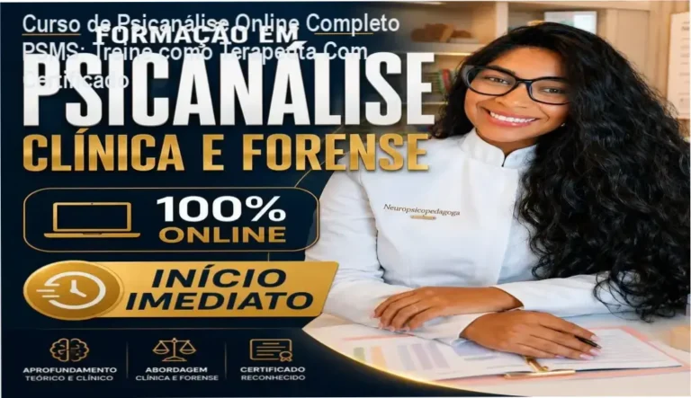 Formação em Psicanálise Clínica e Forense Online - PSMS Treinamentos
