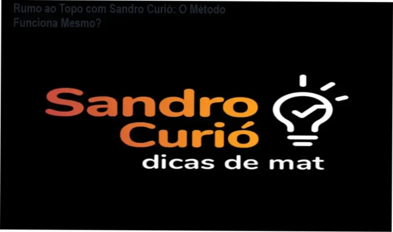 Interface e bastidores do curso Rumo ao Topo com Sandro Curió demonstrando o método de estudo