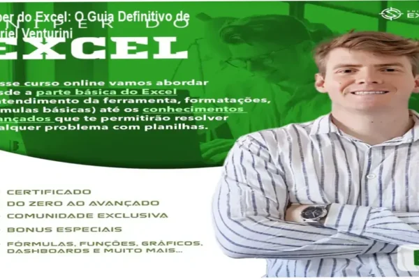 Sniper do Excel de Gabriel Venturini apresentando a interface de aulas e dashboards profissionais