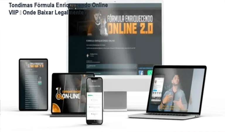 Tela do curso Tondimas Fórmula Enriquecendo Online VIIP mostrando a área de download oficial