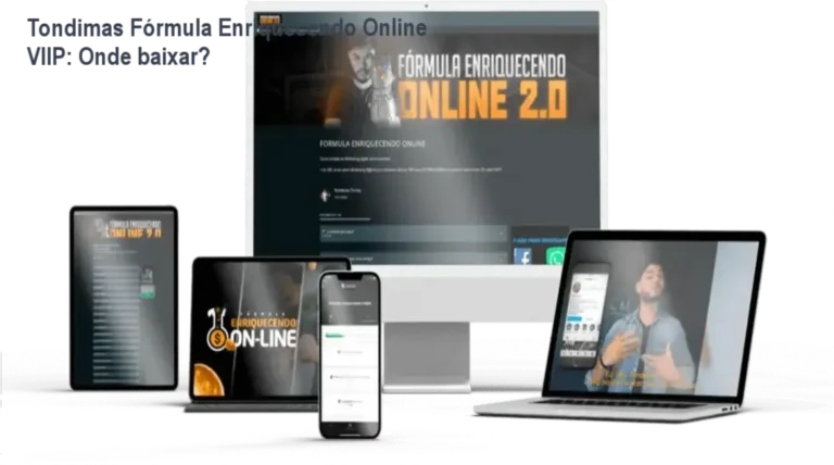 Captura de tela mostrando a página oficial de download do curso Fórmula Enriquecendo Online VIIP