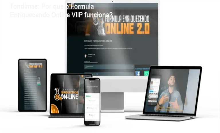 Tondimas Torres apresentando o curso Fórmula Enriquecendo Online VIIP com destaque para suporte VIP