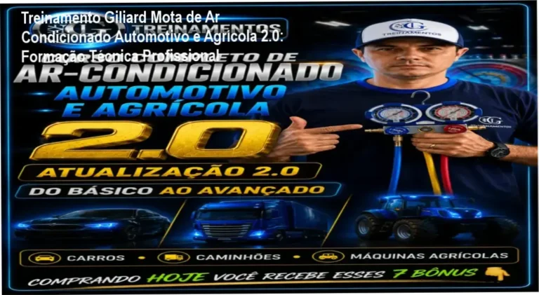 Curso Giliard Mota de Ar Condicionado Automotivo e Agrícola 2.0 - Bastidores do treinamento online completo para profissionais