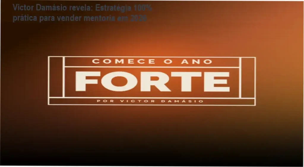 Victor Damásio/Course Comece o Ano Forte 2026 bastidores e visão interna