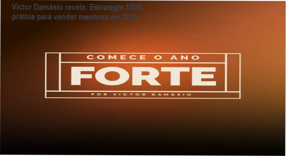 Victor Damásio/Course Comece o Ano Forte 2026 bastidores e visão interna