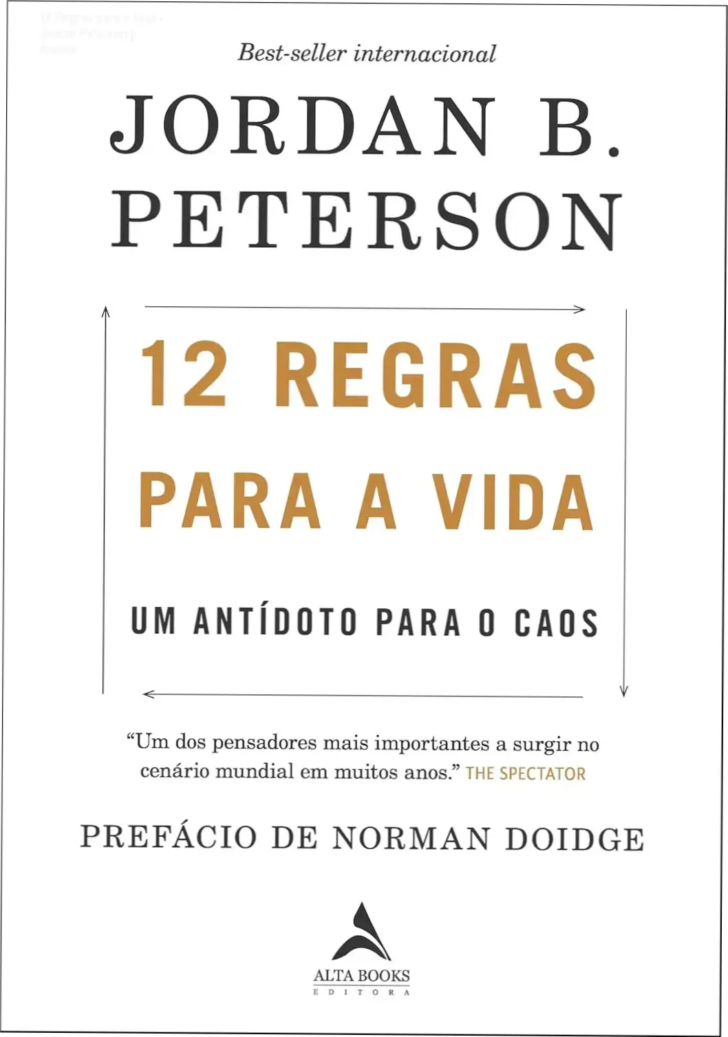 Capa do livro 12 Regras para a Vida de Jordan Peterson edição portuguesa