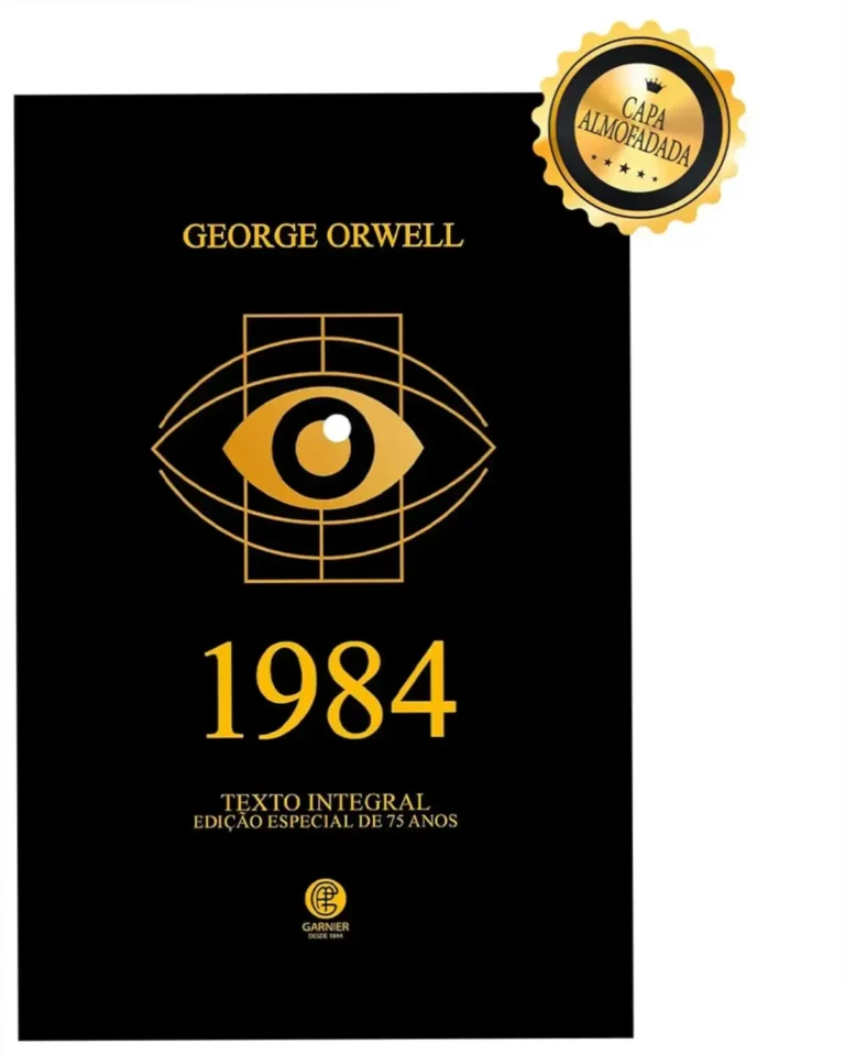 Bastidores e detalhes da Edição de Luxo de 1984 de George Orwell com capa almofadada e hot-stamping
