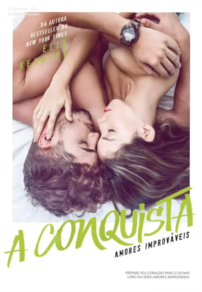 Capa do livro A Conquista mostrando personagens principais John Tucker e Sabrina James em cena romântica