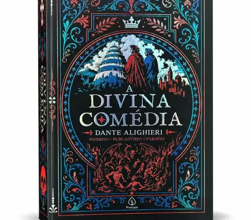 Livro A Divina Comédia Edição Supreme com acabamento em capa dura e relevo