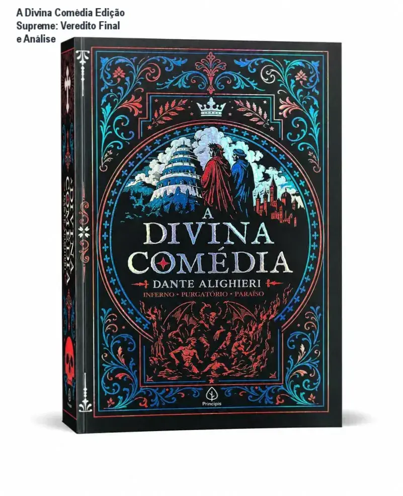 Livro A Divina Comédia Edição Supreme com acabamento em capa dura e relevo