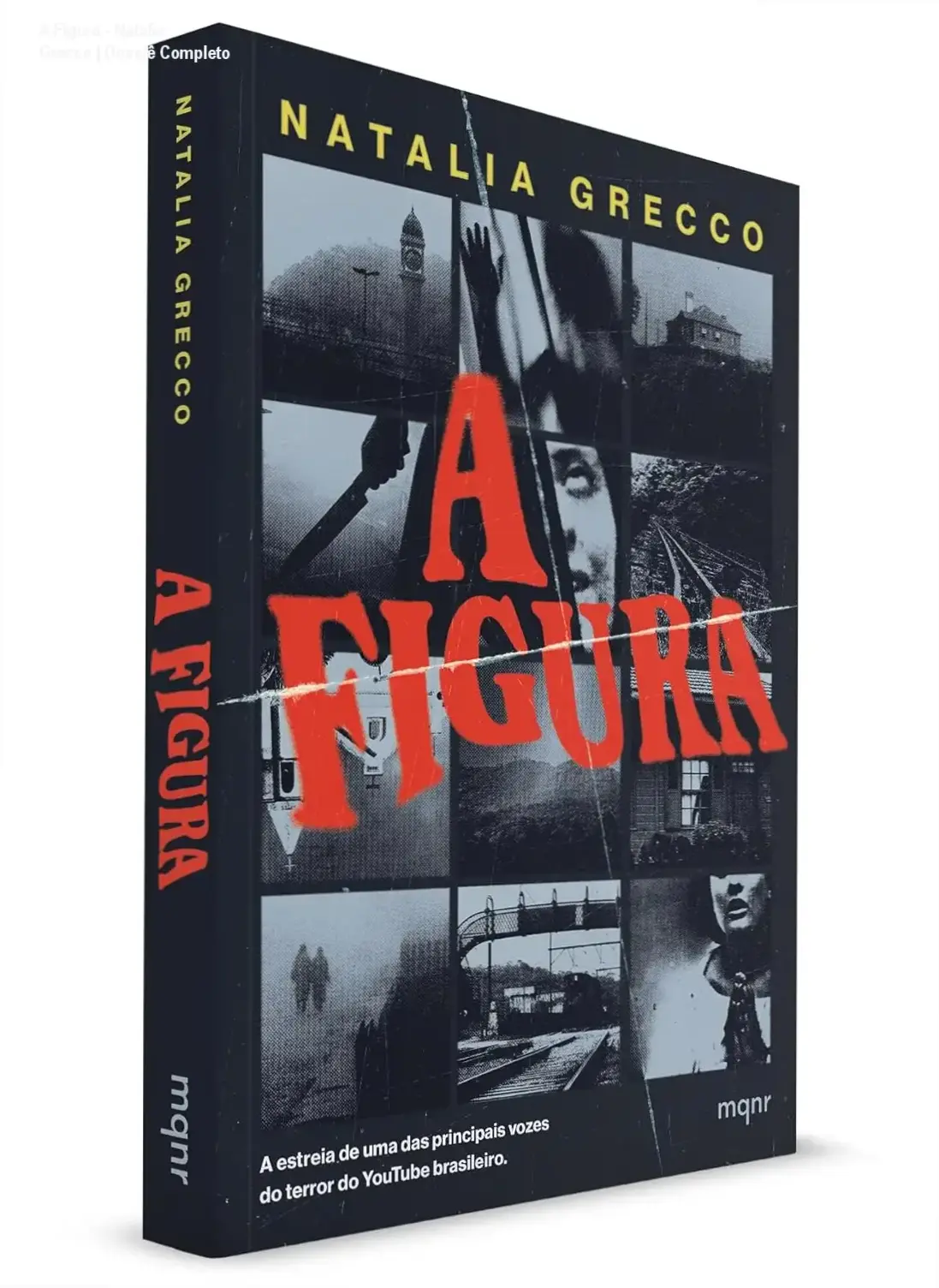 Capa do livro A Figura de Natalia Grecco ambientada em ruínas de Paranapiacaba