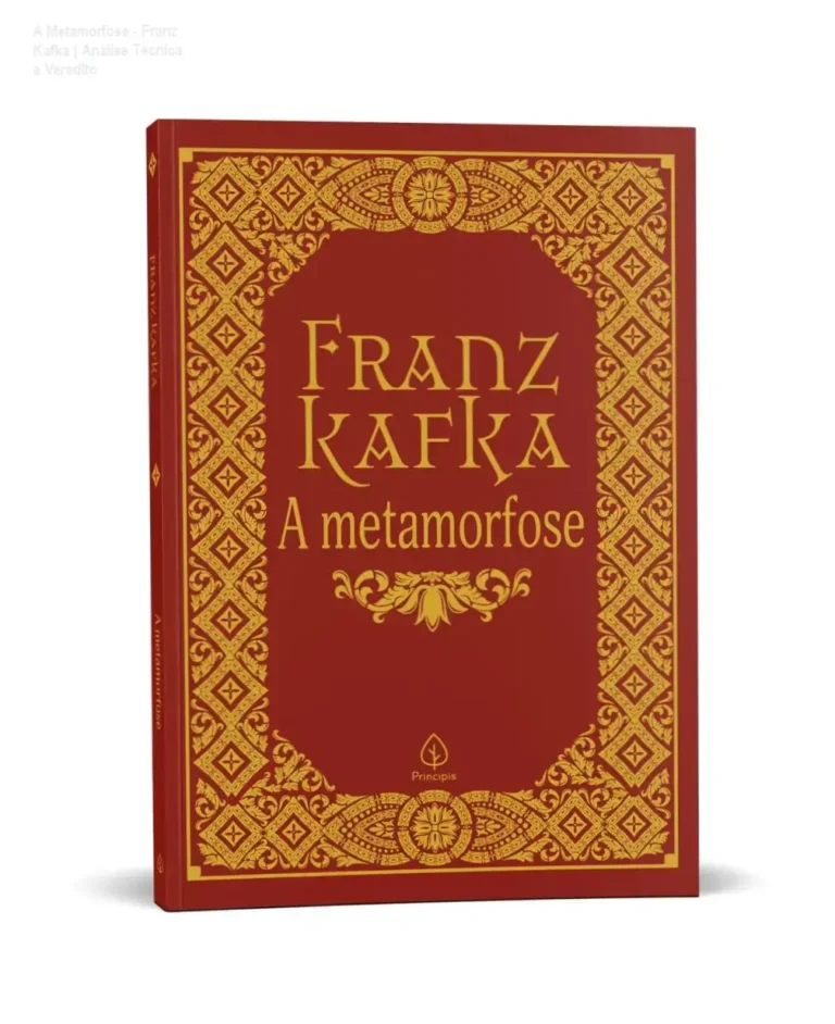 Capa do livro A Metamorfose de Franz Kafka destacando a temática existencial