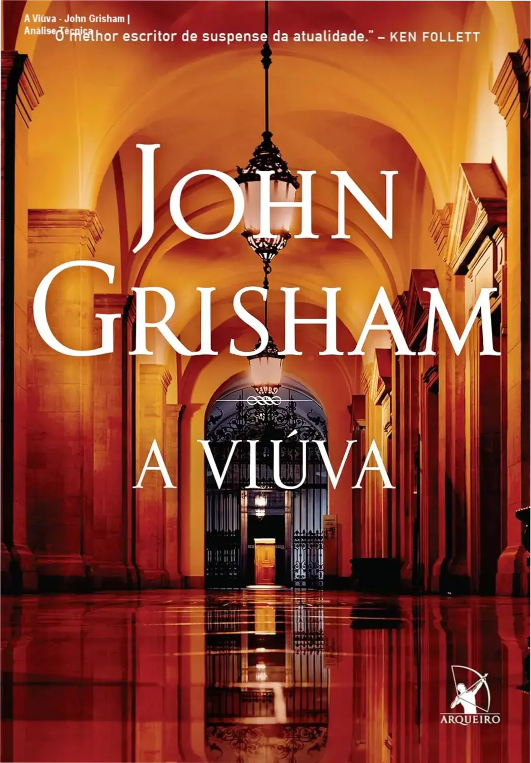 Capa do ebook A Viúva de John Grisham em dispositivo digital
