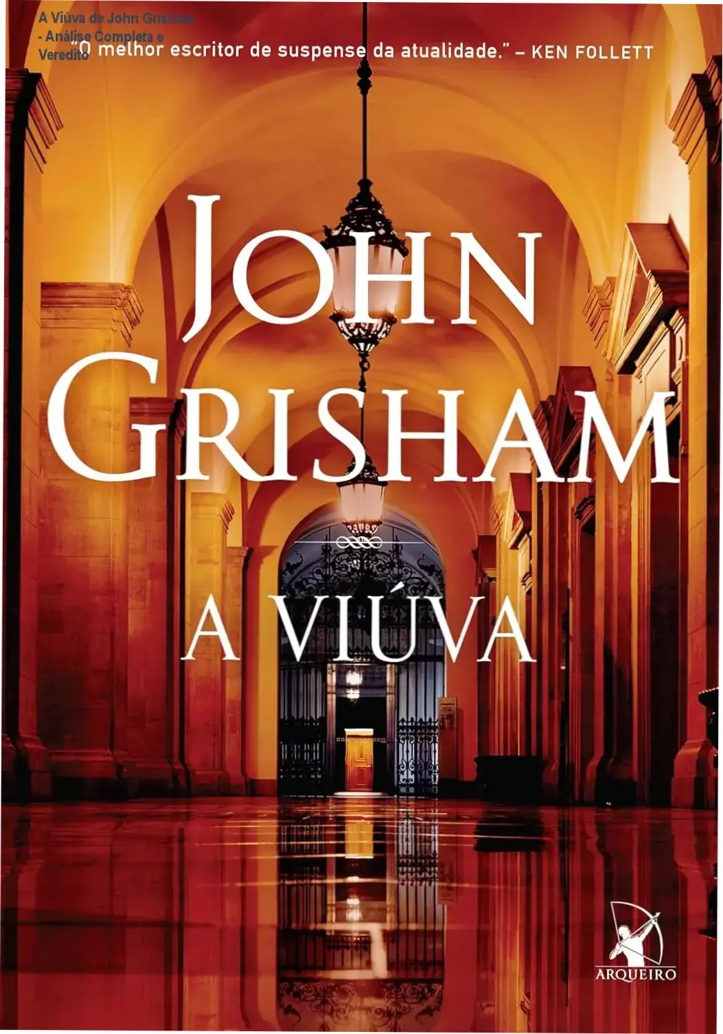 Capa do eBook A Viúva de John Grisham em formato digital Kindle