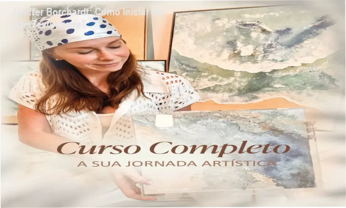 Arte Texturizada de Jeniffer Borchardt exibindo bastidores e detalhes de textura