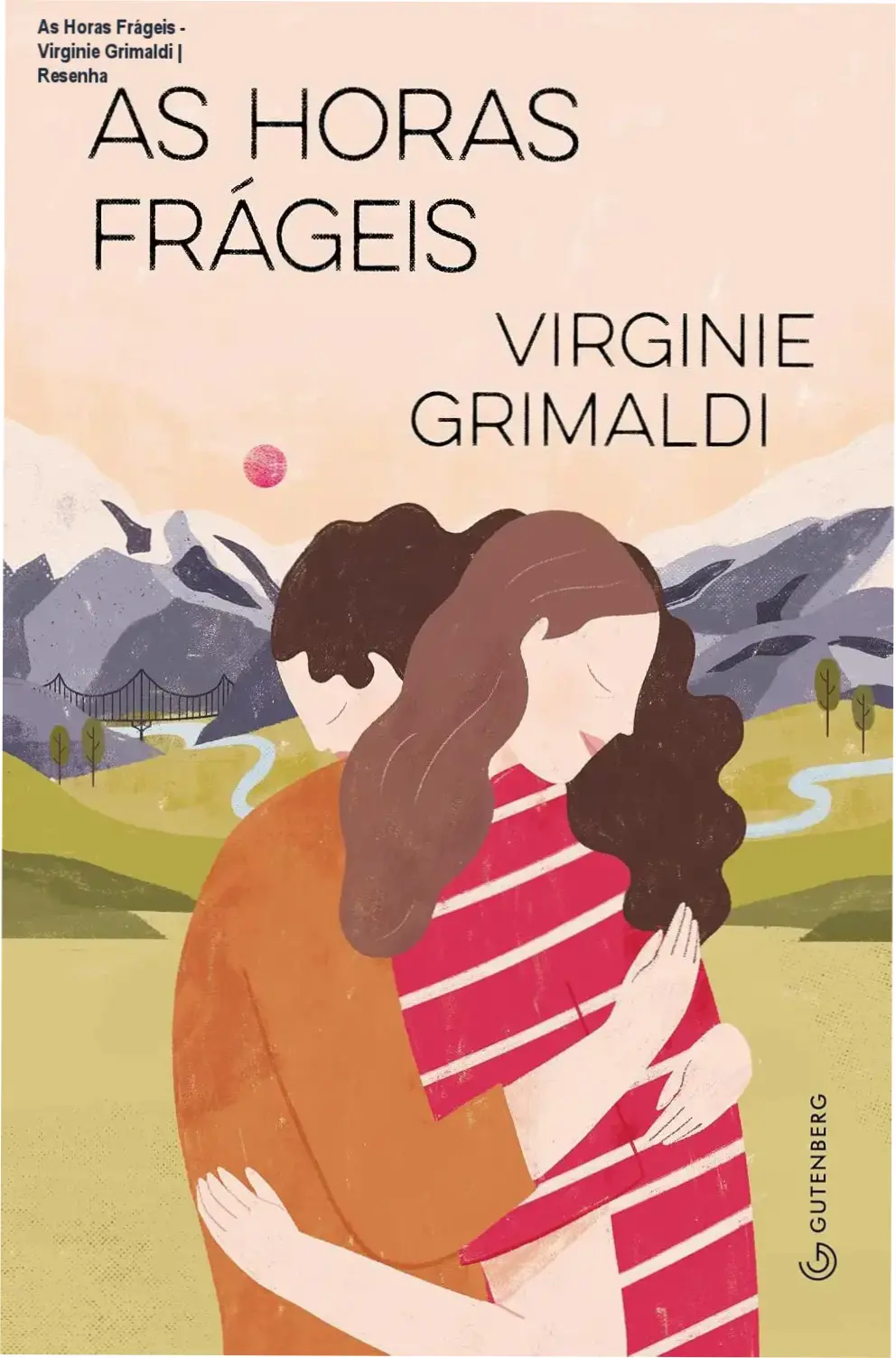 Capa do ebook As Horas Frágeis de Virginie Grimaldi, destaque para título e autora em fundo minimalista