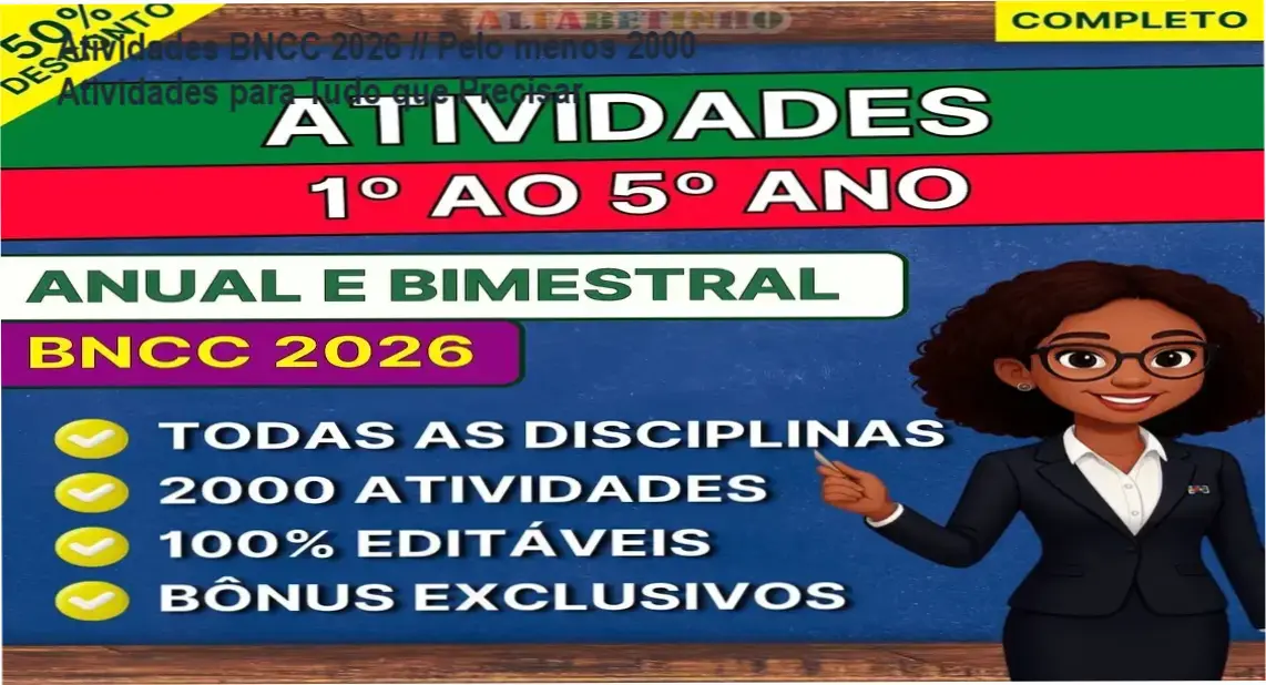 Atividades BNCC 2026 // Pelo menos 2000 Atividades para Tudo que Precisar 3 https://cursoss.com.br/formacao-aba-profissionais-veredito-tecnico-maais/ Atividades BNCC 2026 - Acesso exclusivo ao catálogo completo com 2000 questões prontas para imprimir e personalizar