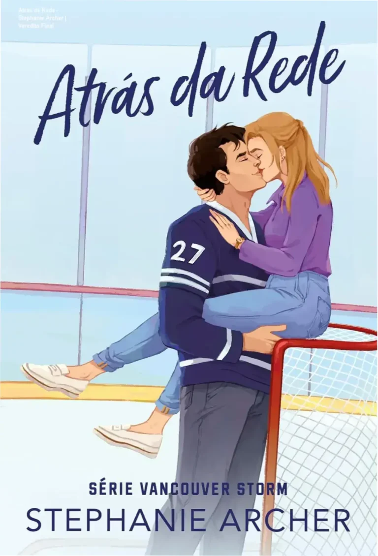 Capa do livro Atrás da Rede de Stephanie Archer com temática de romance de hóquei