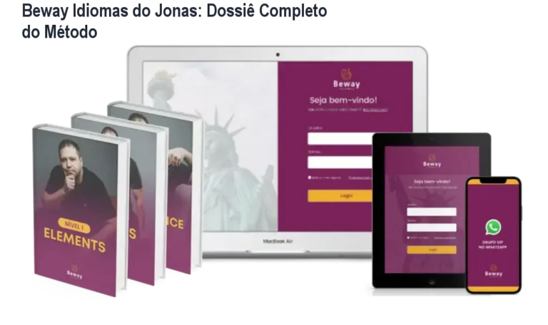 Interface e bastidores do método Beway Idiomas do Professor Jonas