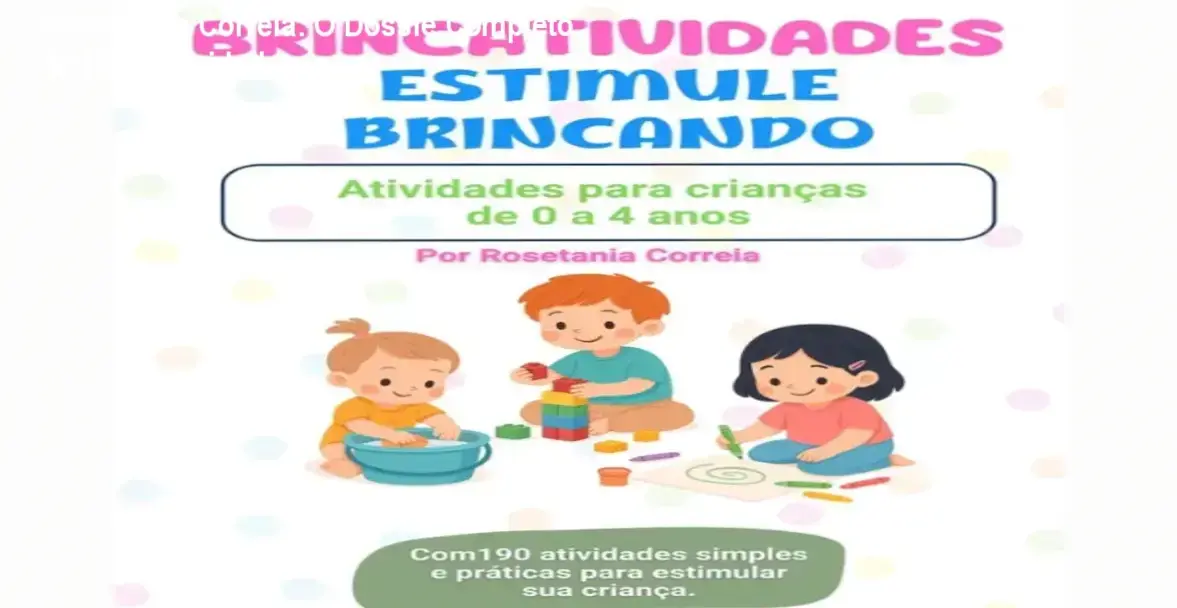 Vista interna do e-book BrincAtividades de Rose Tania Correia com exemplos de atividades sensoriais