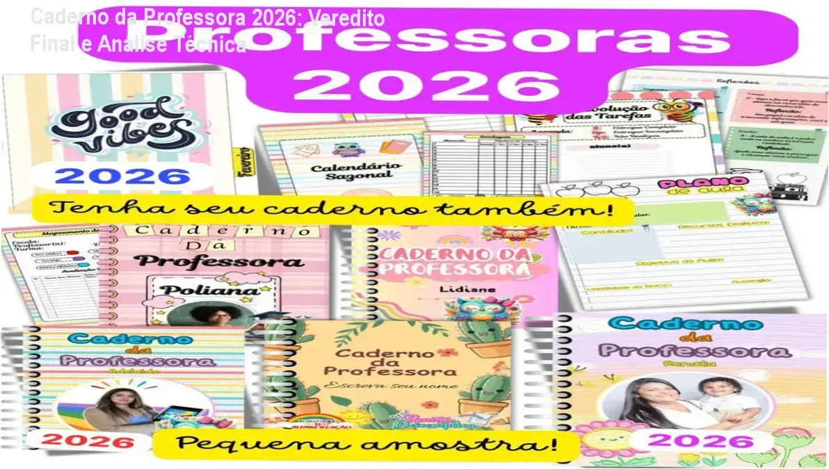 Caderno da Professora 2026 + Sondagem Diagnóstica: visão interna e funcionamento