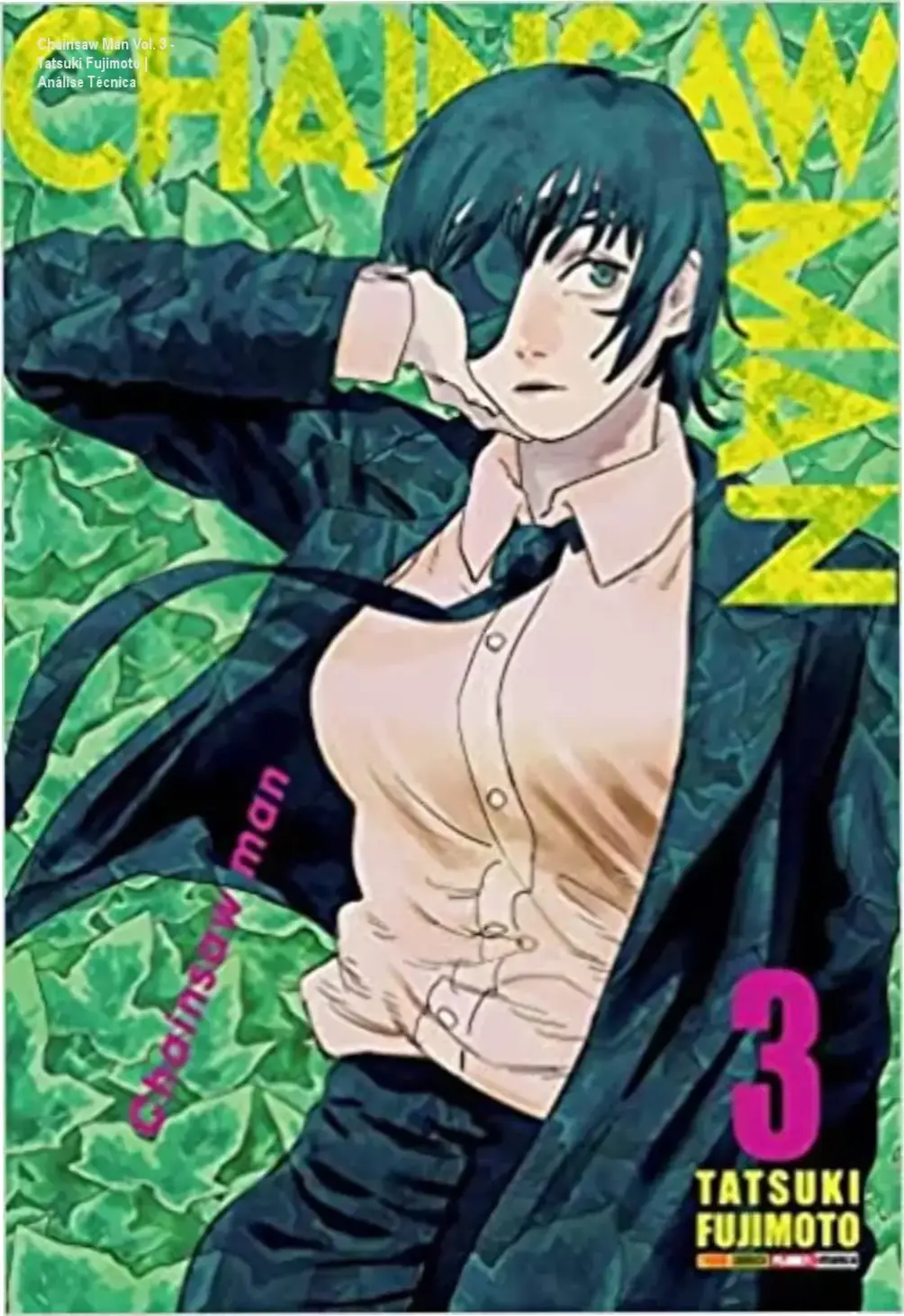 Capa do mangá Chainsaw Man Volume 3 de Tatsuki Fujimoto edição em português