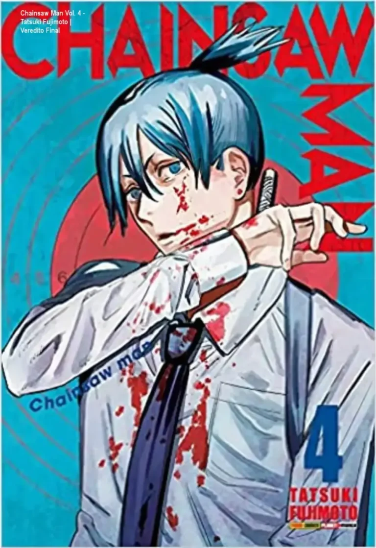 Capa do mangá Chainsaw Man volume 4 em português escrito por Tatsuki Fujimoto