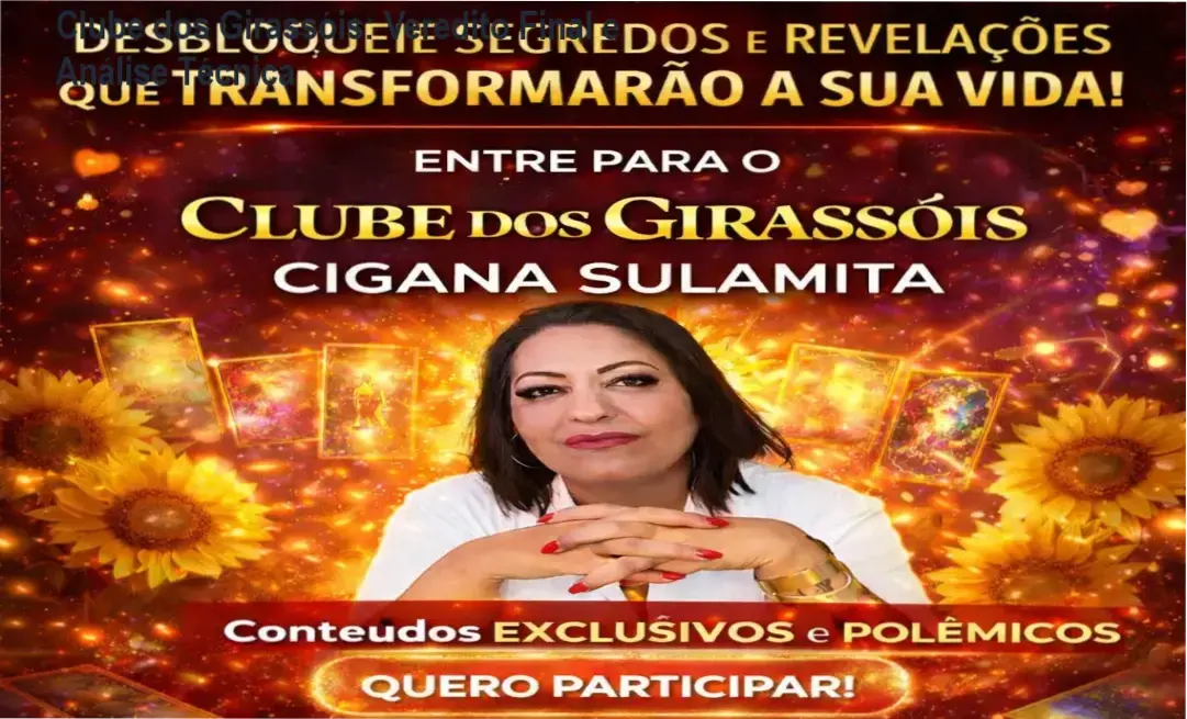 Acesso ao conteúdo exclusivo de previsões espirituais do Clube dos Girassóis de Cigana Sulamita