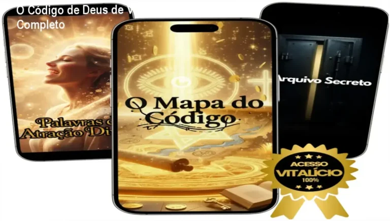 Interface do curso O Código de Deus de Victor Doné exibindo métodos de reprogramação mental
