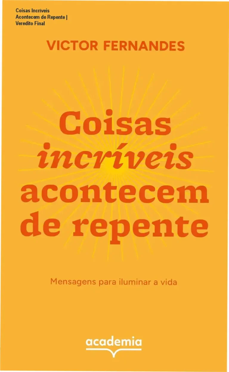 Capa do ebook Coisas incríveis acontecem de repente com elementos de luz e inspiração