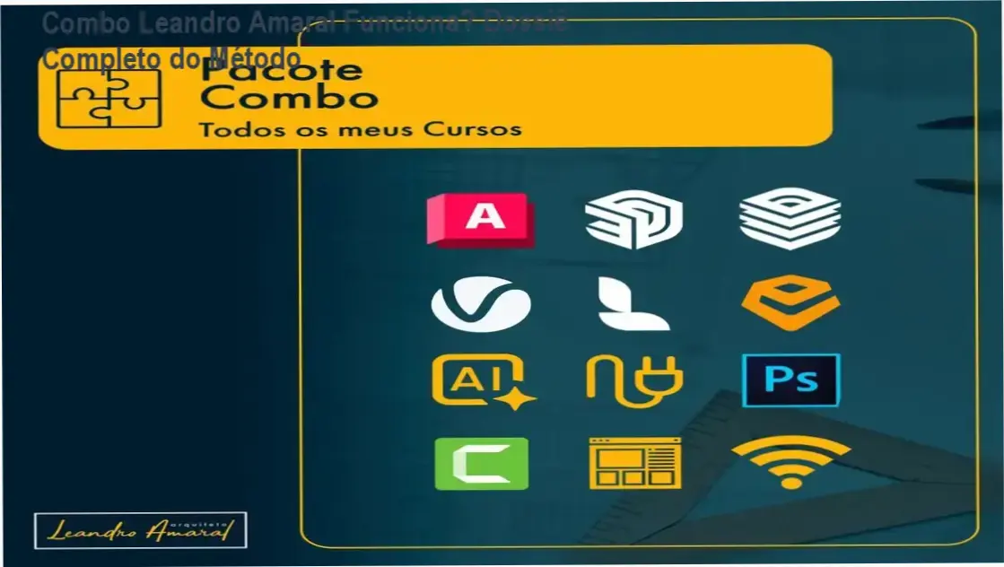 Combo Leandro Amaral Funciona? Dossiê Completo do Método 2 https://cursoss.com.br/mentoria-nadia-pace-download-gratis/ Interface do curso de arquitetura de Leandro Amaral mostrando o app de prompts e templates 3D