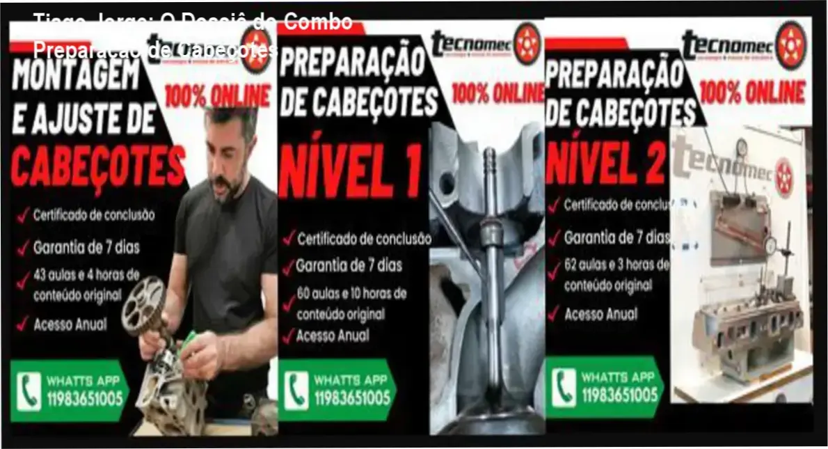 Tiago Jorge: O Dossiê do Combo Preparação de Cabeçotes 2 https://cursoss.com.br/monografis-orientador-tcc-como-baixar-gratis/ Combo Preparação de Cabeçotes de Tiago Jorge mostrando bastidores de bancada de fluxo e detalhes técnicos de usinagem