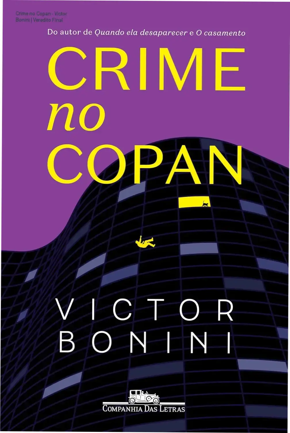 Capa do ebook Crime no Copan de Victor Bonini, thriller policial urbano