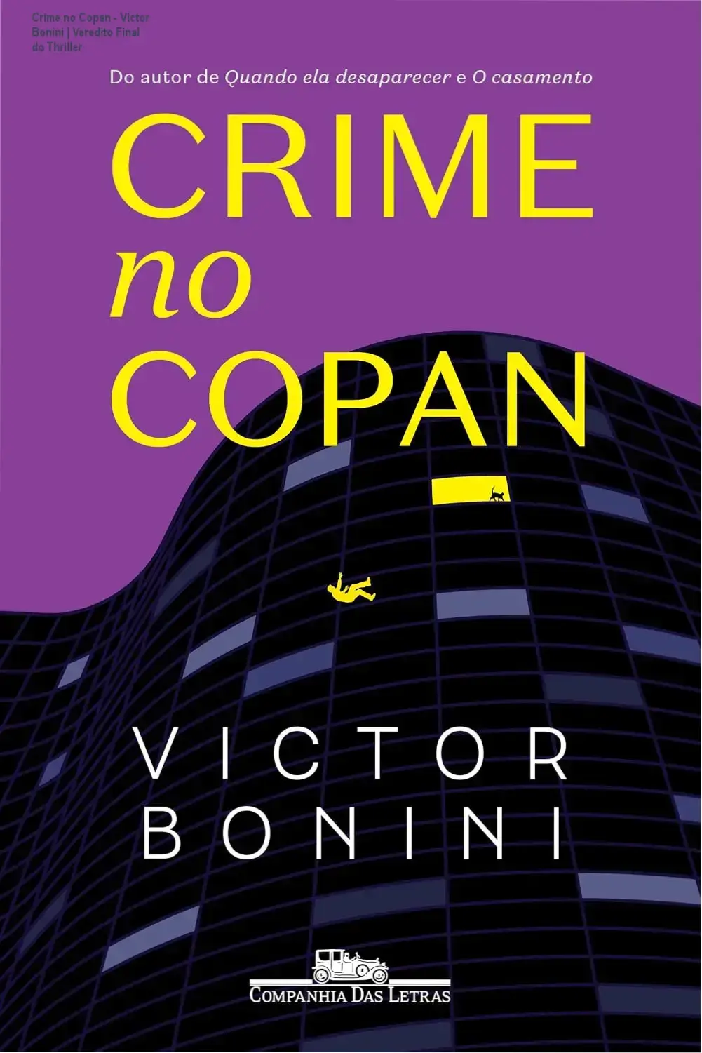 Capa do ebook Crime no Copan de Victor Bonini, thriller urbano ambientado em São Paulo