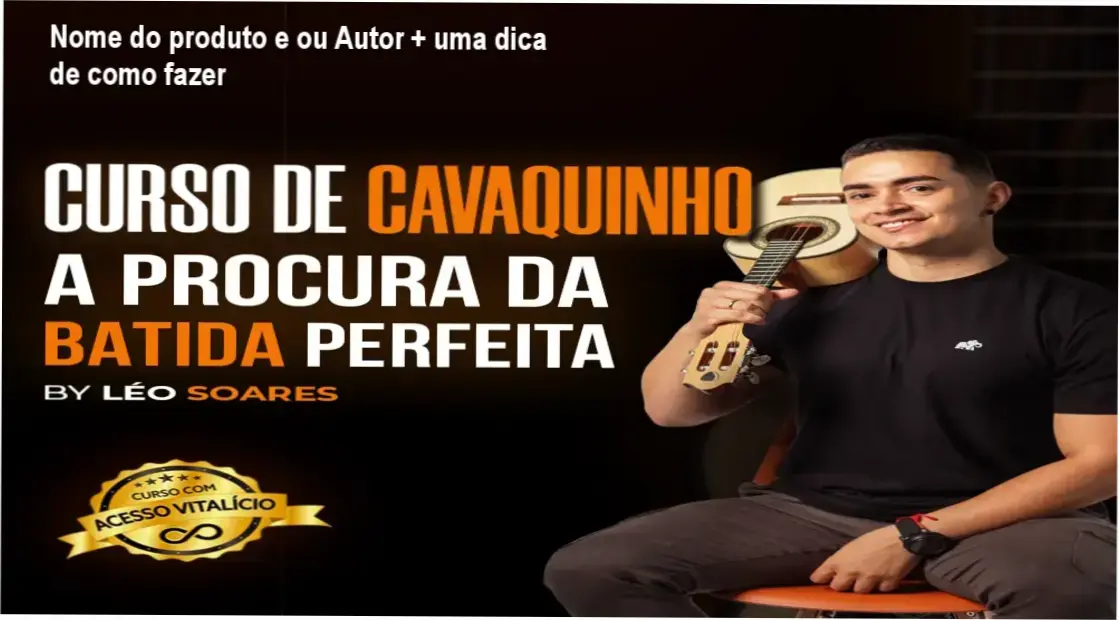 Léo Soares demonstrando técnica de palhetada no cavaquinho no módulo de batida perfeita