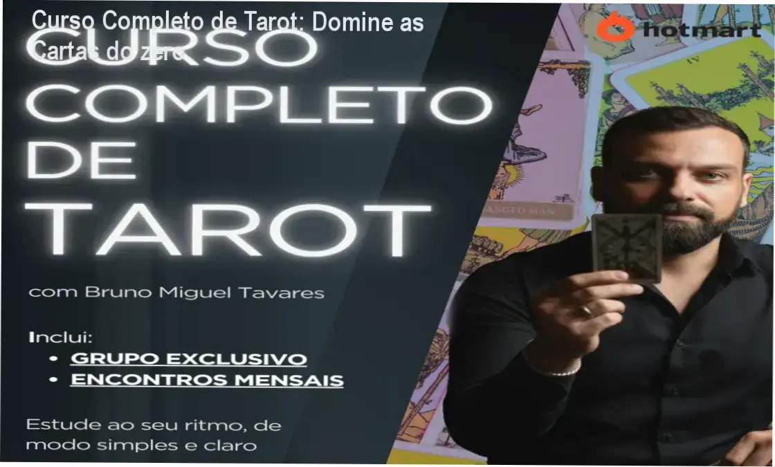 Avaliação Técnica do Curso Completo de Tarot de Bruno Miguel Tavares com bastidores do conteúdo
