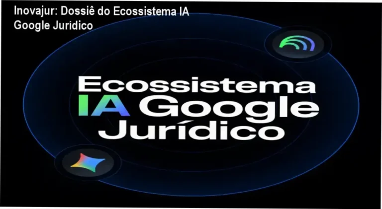 Interface de aprendizado do Curso Ecossistema IA Google Jurídico da Inovajur mostrando ferramentas Gemini e NotebookLM