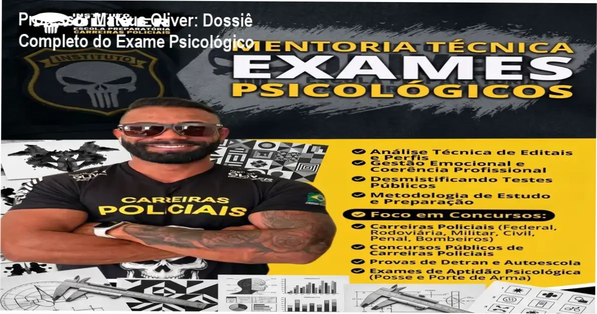 Visão interna do curso Seja Aprovado no Exame Psicológico do Professor Mateus Oliver