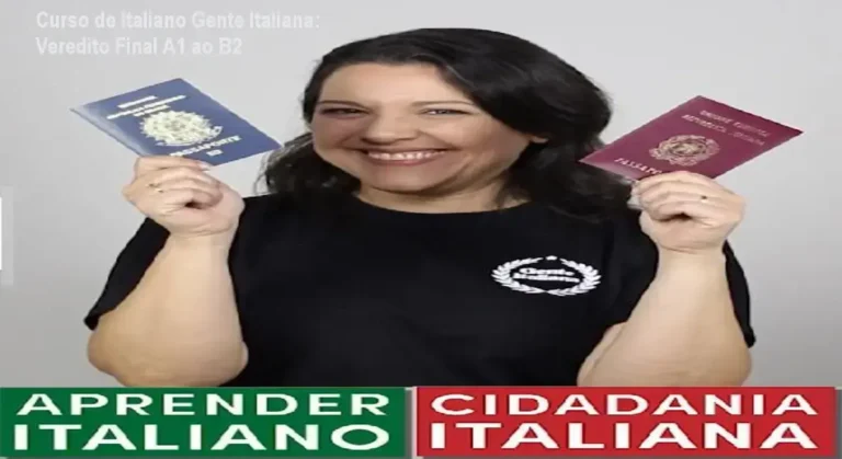 Interface do Curso de Italiano Completo Gente Italiana com material didático e aulas do nível A1 ao B2