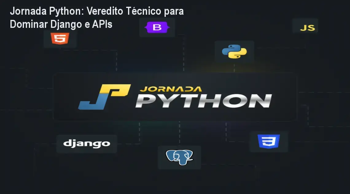 Interface do curso Jornada Python com trilha de aprendizado em Django e APIs REST