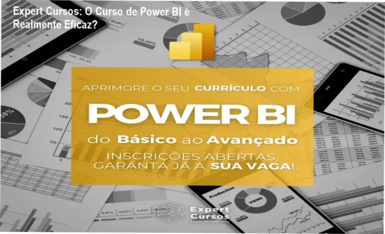 Interface do Curso Power BI Expert da Expert Cursos com Professor Victor demonstrando dashboards profissionais