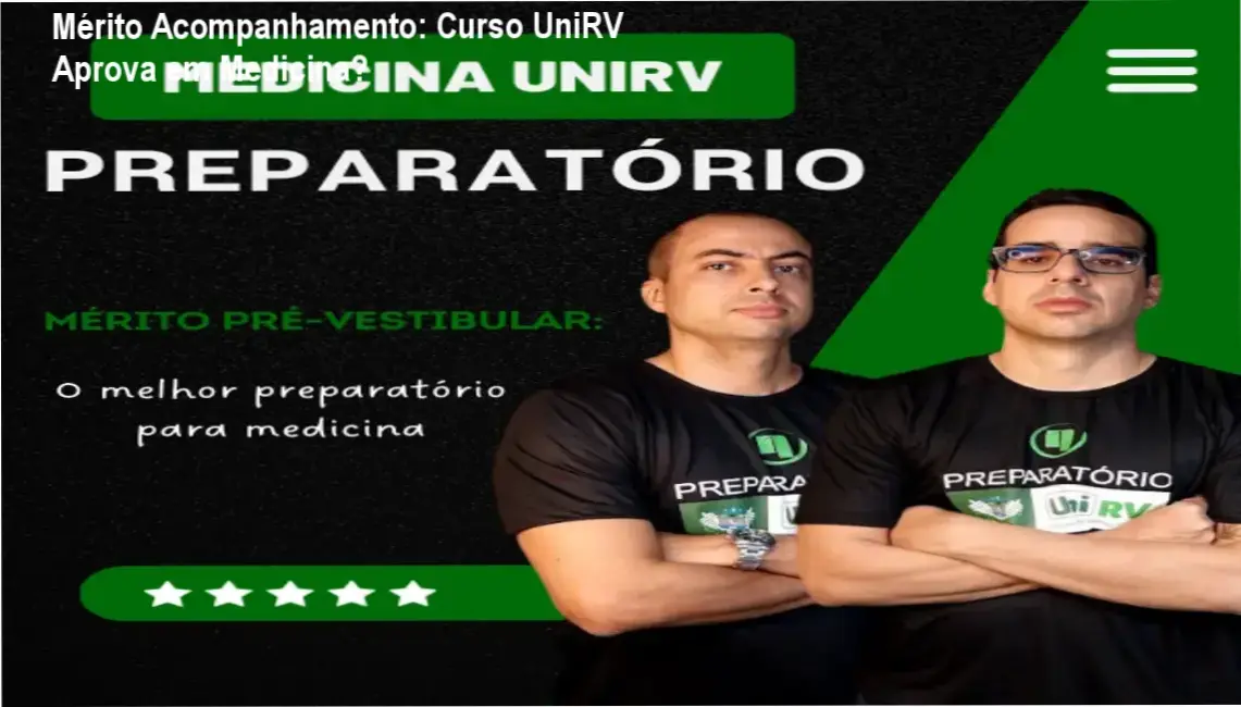 Interface do Curso Preparatório para a UNIRV da Mérito Acompanhamento Escolar mostrando videoaulas e materiais