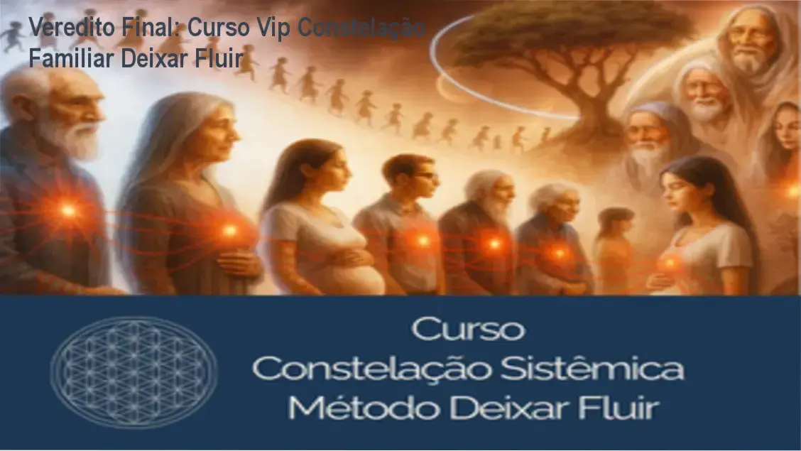 Diagrama representando a libertação de padrões familiares através do curso Deixar Fluir