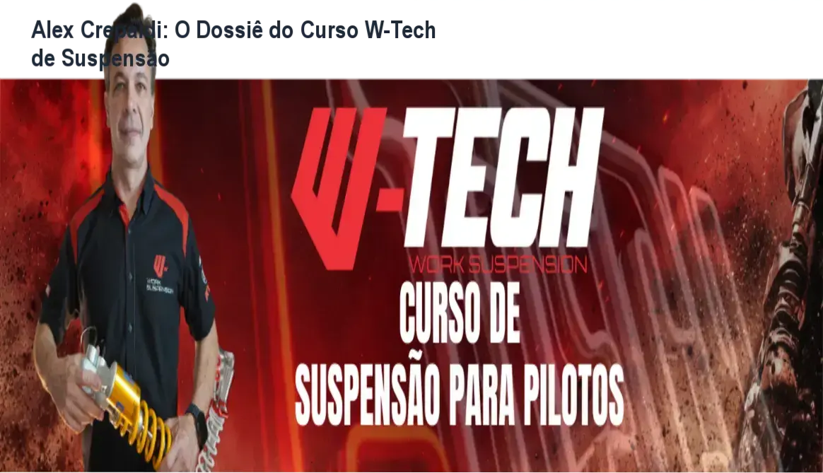Curso W-Tech de Alex Crepaldi demonstrando ajustes de suspensão Off-Road em bastidores