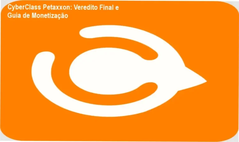 Interface da plataforma CyberClass Petaxxon com catálogo de cursos de monetização digital