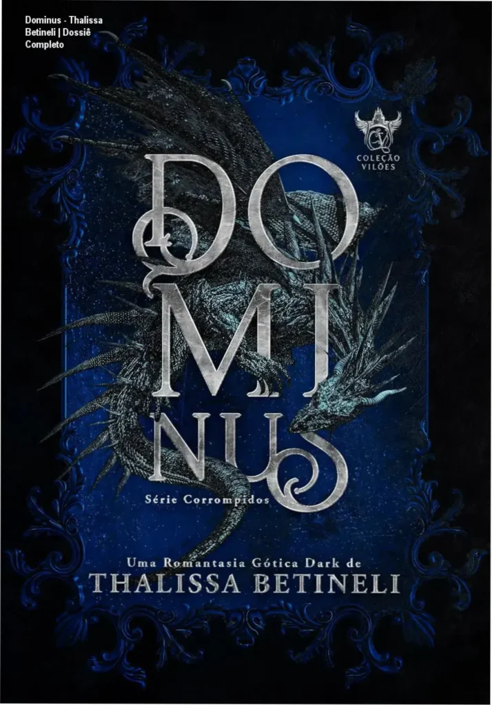 Capa do eBook Dominus de Thalissa Betineli em ambiente de fantasia épica dark