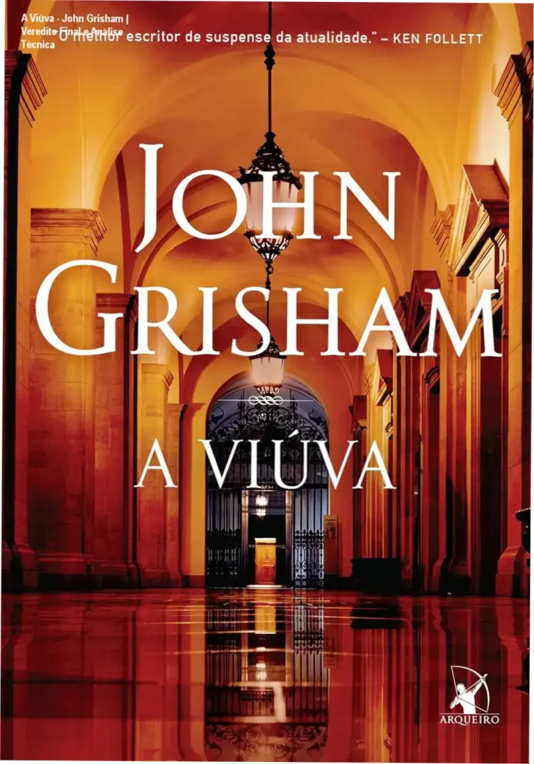 Capa do ebook A Viúva de John Grisham exibida em leitor digital