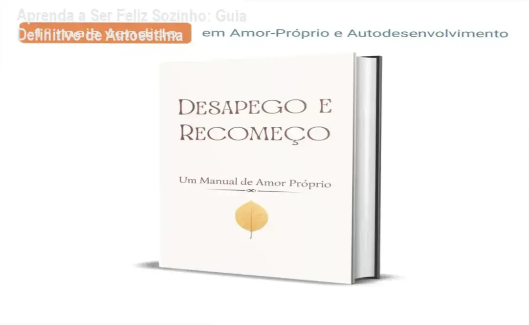 Capa do ebook Aprenda a Ser Feliz Sozinho com foco em amor-próprio e autoestima