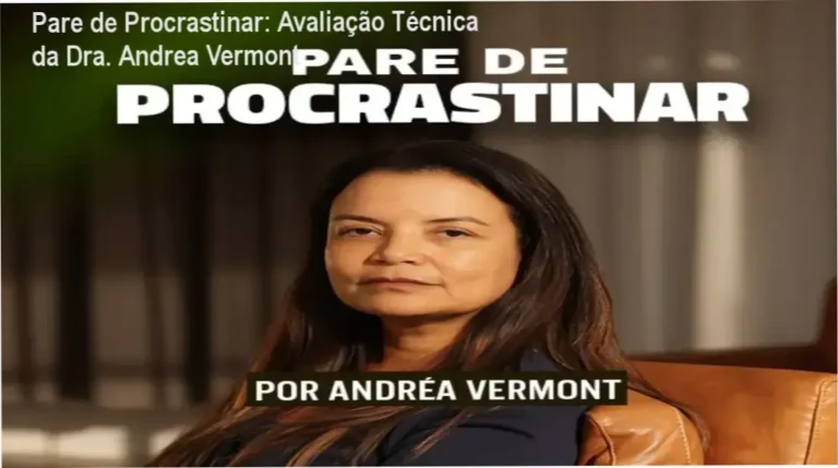 Capa do ebook Pare de Procrastinar da Dra. Andrea Vermont focada em autossabotagem e produtividade